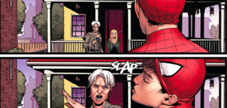 Illustration for article titled Spider-Men #4 tells an alternate-reality story that worksÂ